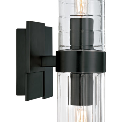 Stripe 15.25'' High 2-Light Sconce - Matte Black