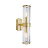 Stripe 15.25'' High 2-Light Sconce - Satin Brass