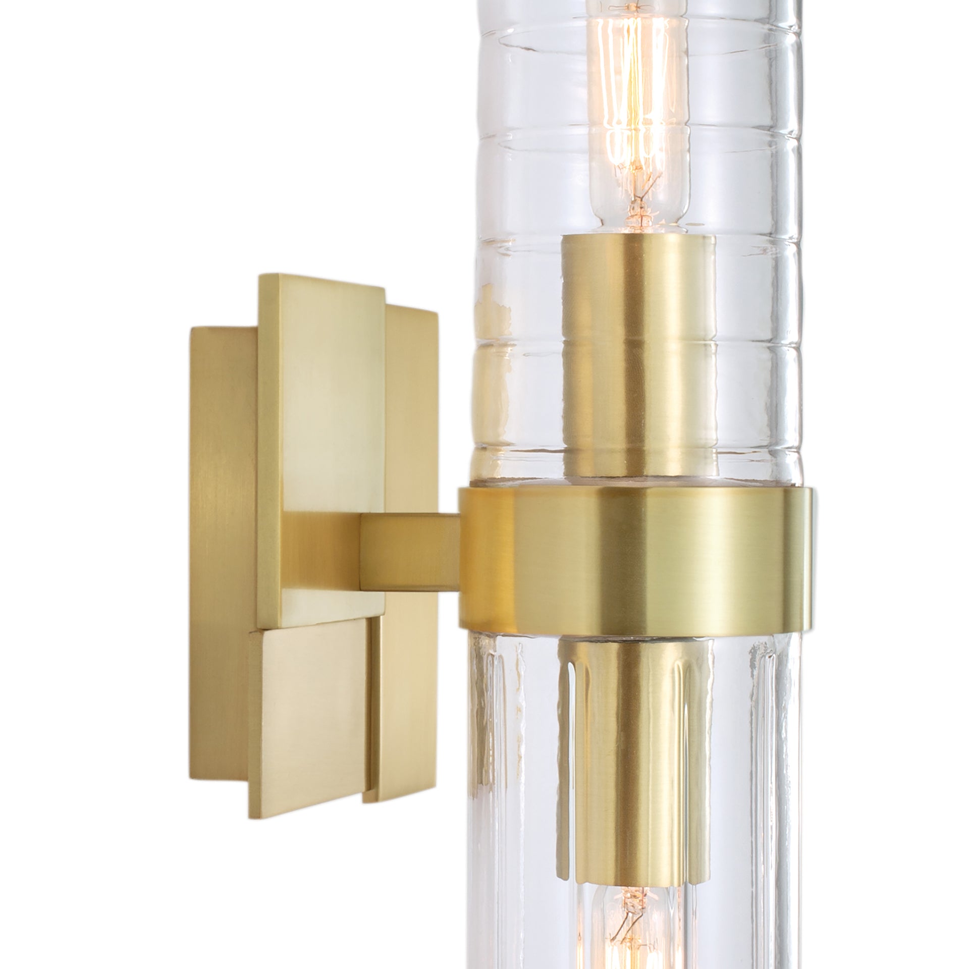 Stripe 15.25'' High 2-Light Sconce - Satin Brass