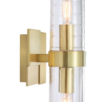 Stripe 15.25'' High 2-Light Sconce - Satin Brass