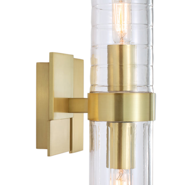 Stripe 15.25'' High 2-Light Sconce - Satin Brass