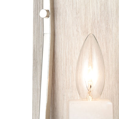 White Stone 12'' High 1-Light Sconce - Polished Nickel