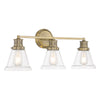 Alden 26'' Wide 3-Light Vanity Light - Antique Brass