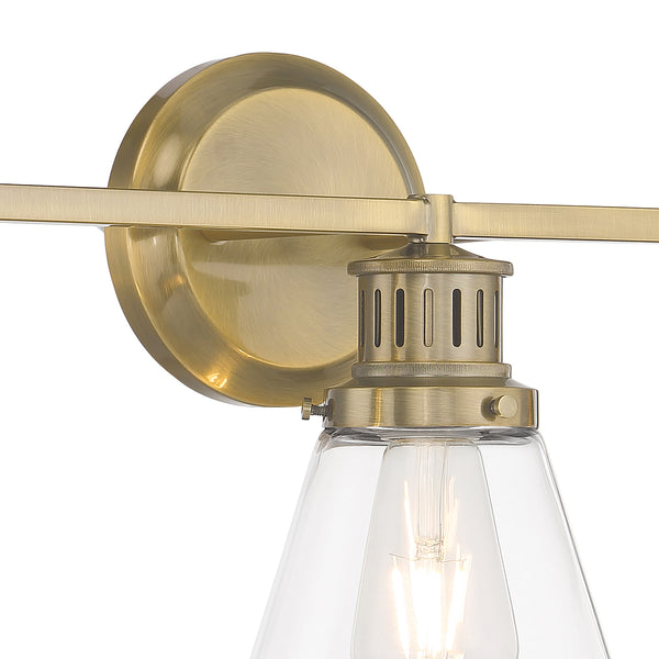 Alden 26'' Wide 3-Light Vanity Light - Antique Brass
