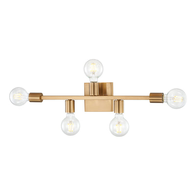 Attune 22'' Wide 5-Light Vanity Light - Burnished Brass