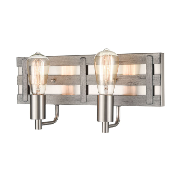 Brigantine 16'' Wide 2-Light Vanity Light - Weathered Driftwood