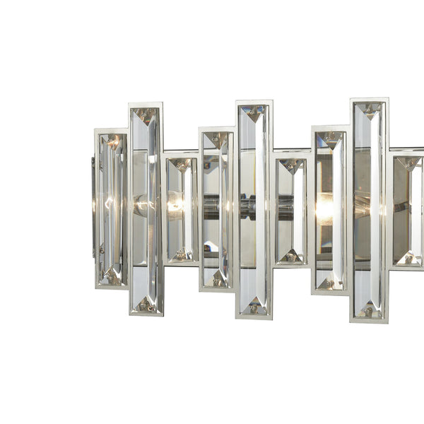 Crystal Heights 25'' Wide 4-Light Vanity Light - Polished Chrome