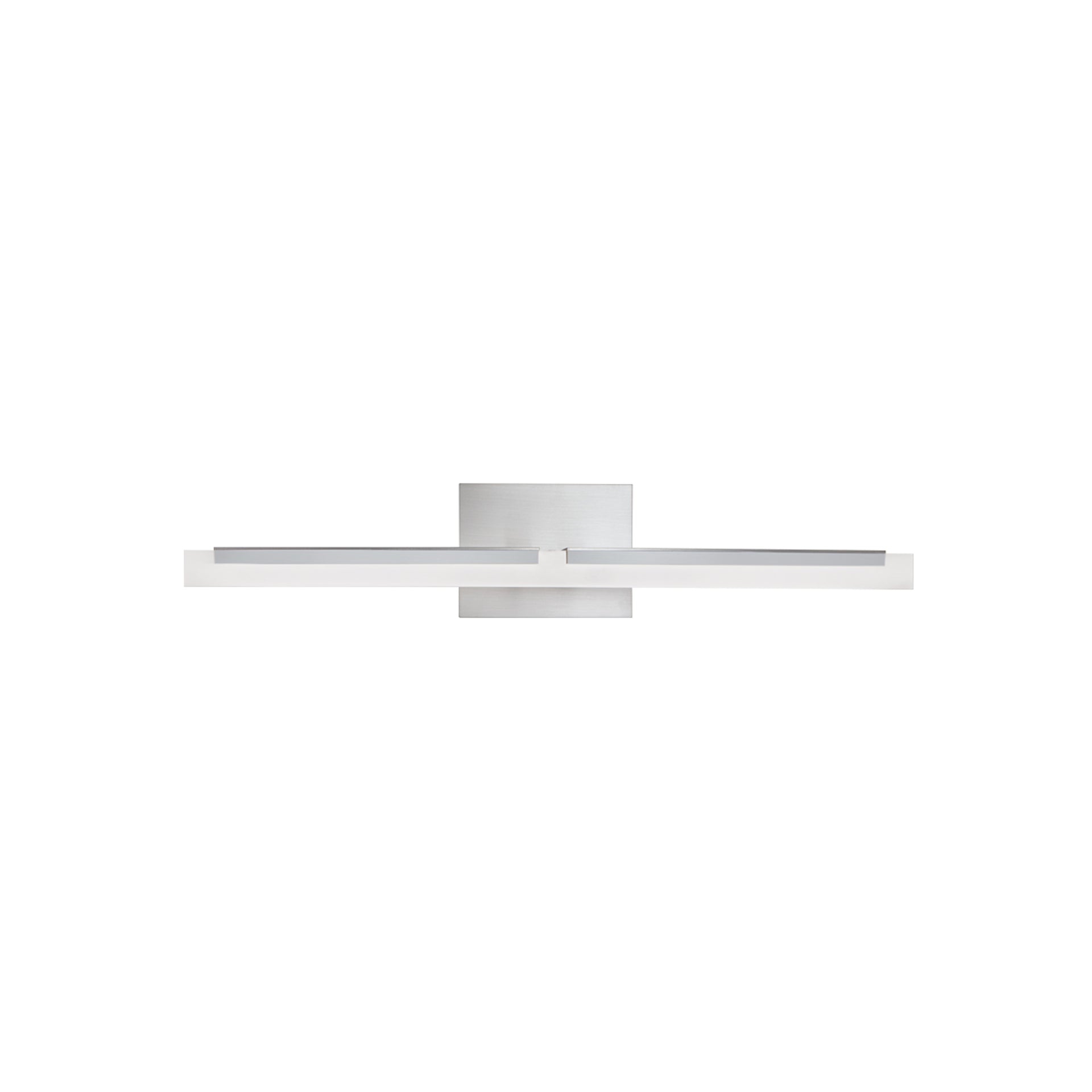 Double L 26'' Wide Integrated LED Vanity Light - Brushed Nickel