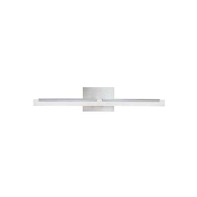 Double L 26'' Wide Integrated LED Vanity Light - Brushed Nickel