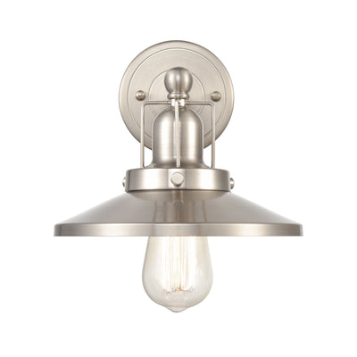 English Pub 8'' High 1-Light Sconce - Satin Nickel