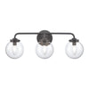 Fairbanks 22.75'' Wide 3-Light Vanity Light - Matte Black and Clear