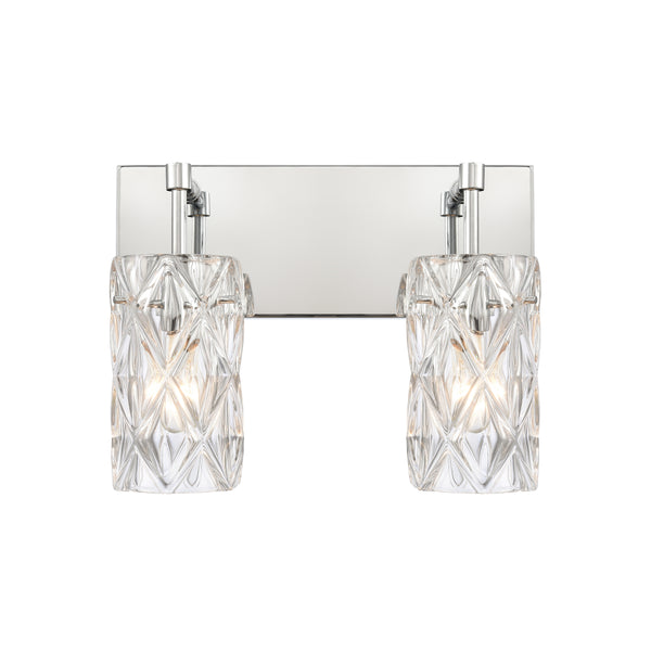Forma de Crystal 14'' Wide 2-Light Vanity Light - Polished Chrome