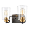Robins 14'' Wide 2-Light Vanity Light - Matte Black