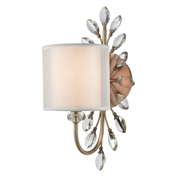 Asbury 16'' High 1-Light Sconce - Aged Silver