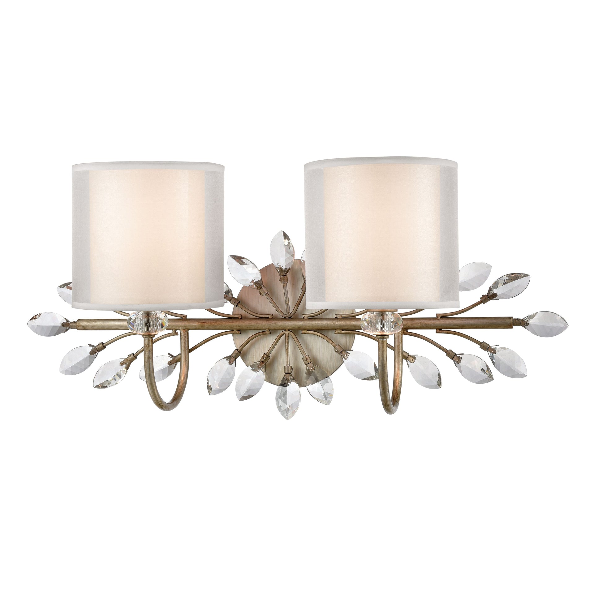 Asbury 24'' Wide 2-Light Vanity Light - Aged Silver