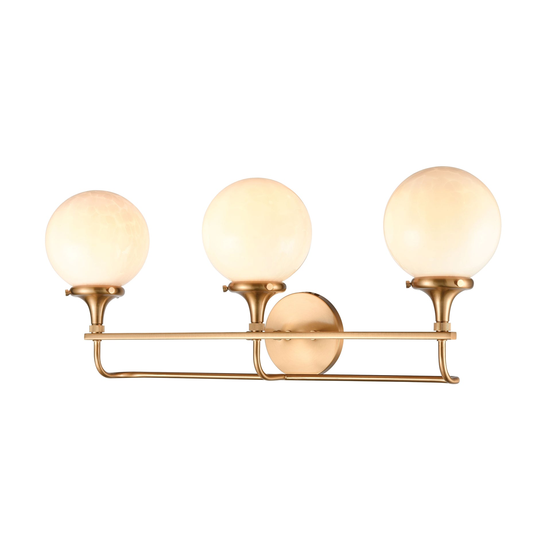 Beverly Hills 28'' Wide 3-Light Vanity Light - Satin Brass