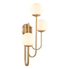 Caroline 28'' High 3-Light Left Sconce - Brushed Gold