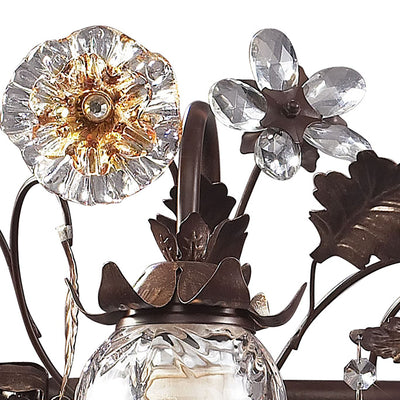 Cristallo Fiore 26'' Wide 3-Light Vanity Light - Deep Rust