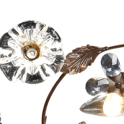 Cristallo Fiore 30'' Wide 3-Light Vanity Light - Deep Rust