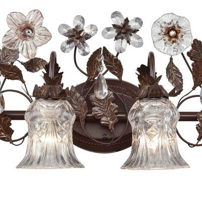 Cristallo Fiore 33'' Wide 4-Light Vanity Light - Deep Rust