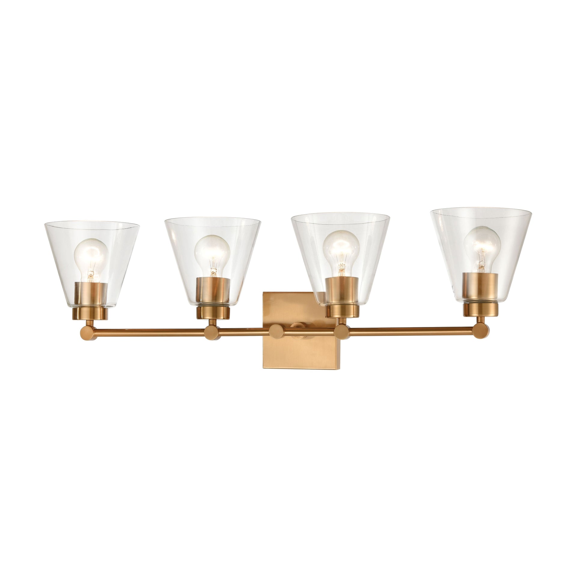 East Point 33'' Wide 4-Light Vanity Light - Satin Brass