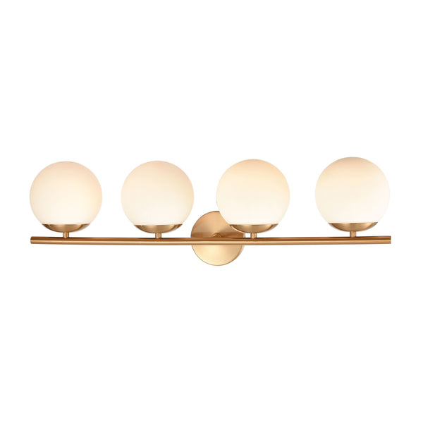 Hollywood Blvd 30'' Wide 4-Light Vanity Light - Satin Brass