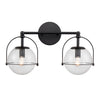 Langford 17'' Wide 2-Light Vanity Light - Matte Black