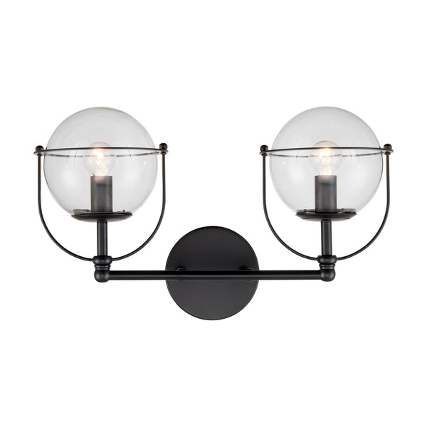 Langford 17'' Wide 2-Light Vanity Light - Matte Black