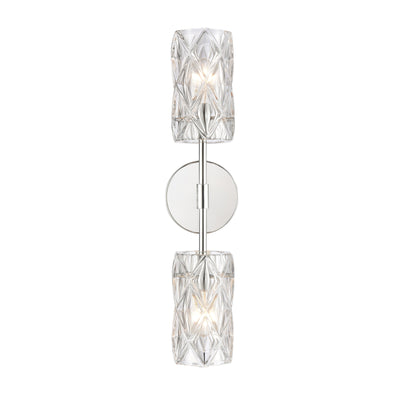 Forma de Crystal 21'' High 2-Light Sconce - Polished Chrome