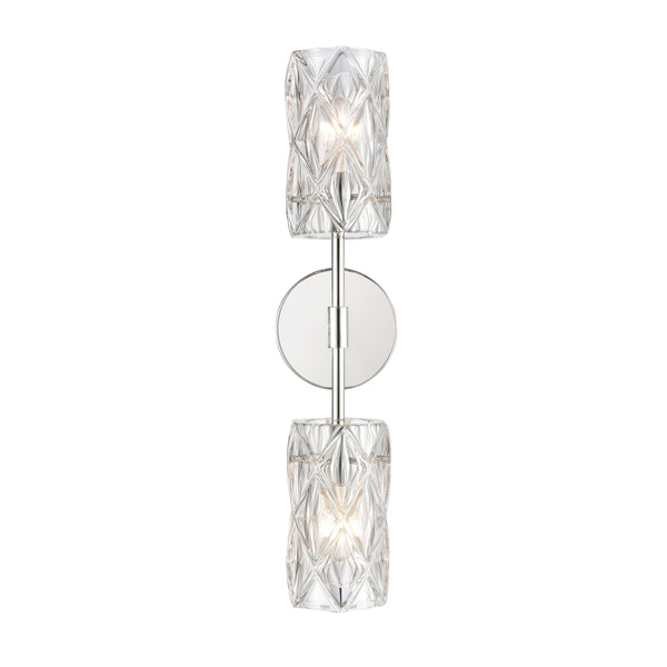 Forma de Crystal 21'' High 2-Light Sconce - Polished Chrome