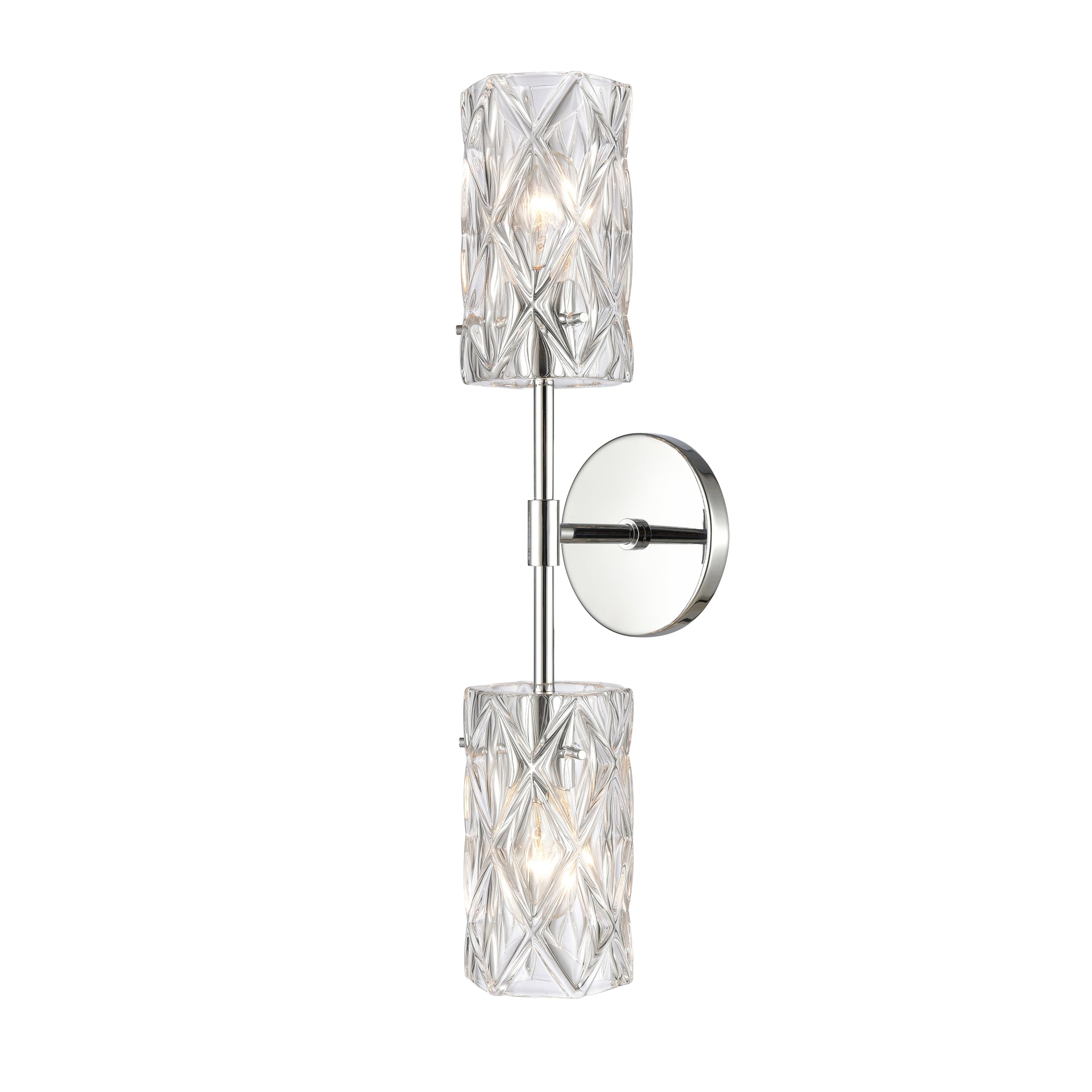 Forma de Crystal 21'' High 2-Light Sconce - Polished Chrome
