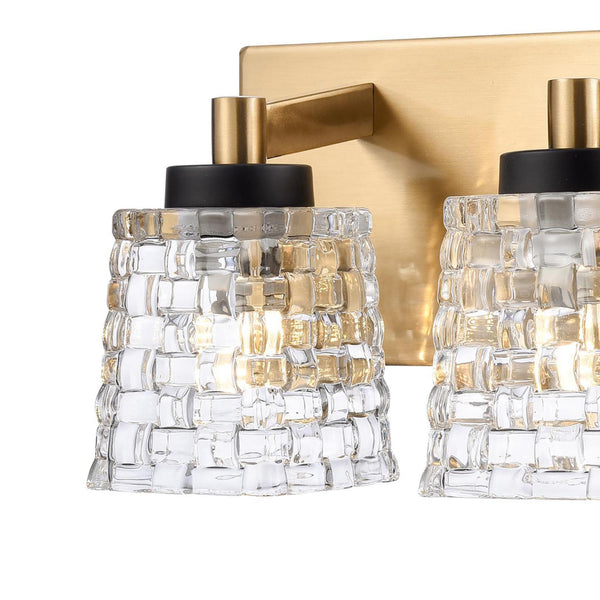 Candace 15.75'' Wide 3-Light Vanity Light - Satin Brass with Matte Black