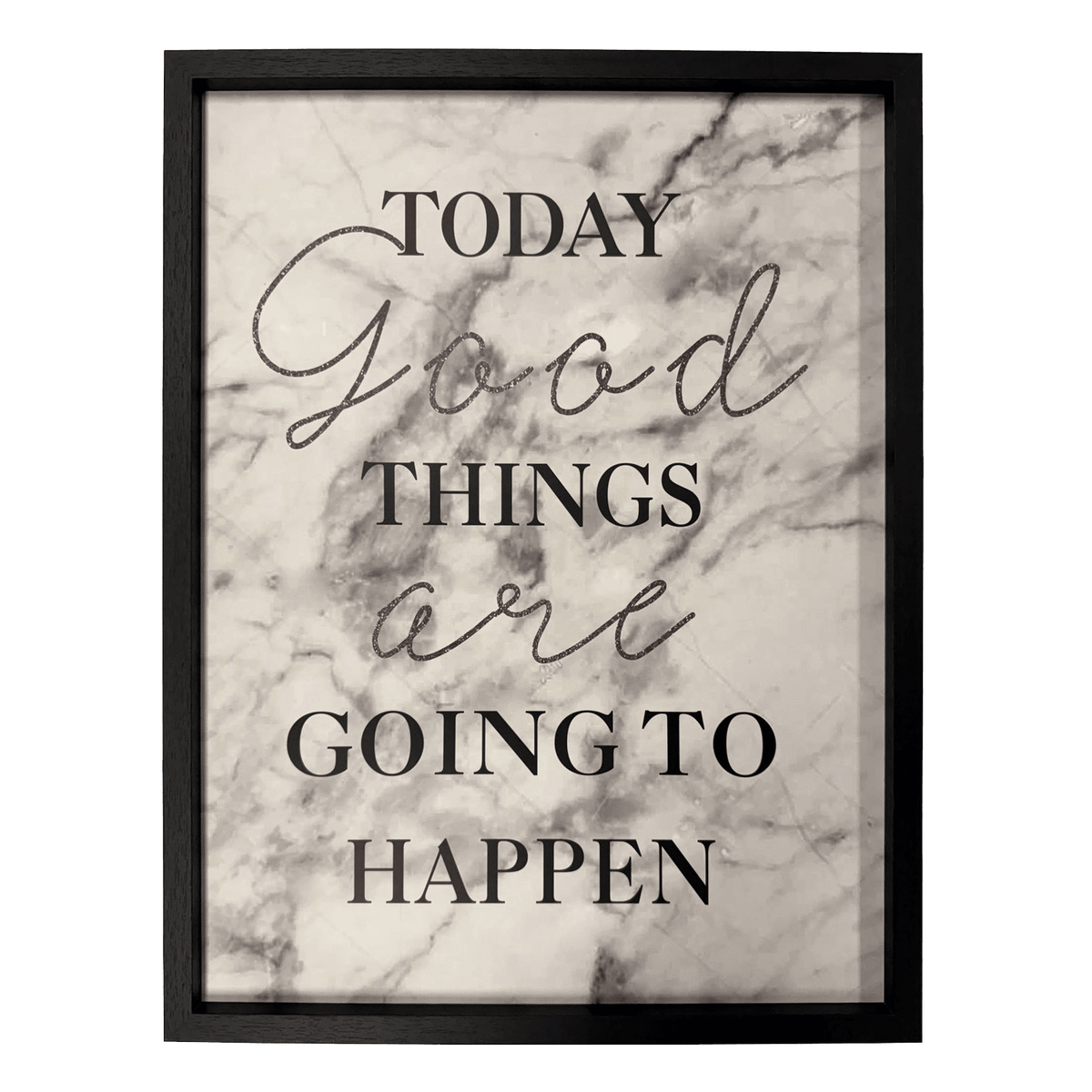 Boho Wall Décor - Framed Motivational Wall Art with Marble Aesthetic
