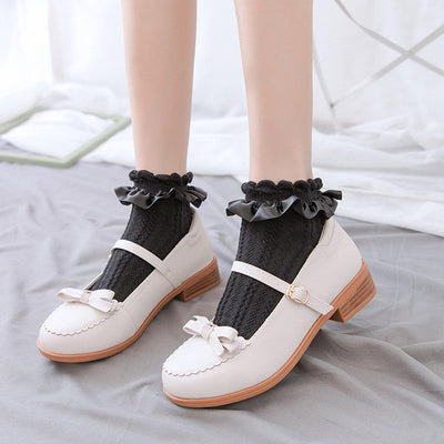 Woman Summer Ruffle Socks Short Socks Nylon Lace Socks Anime Cartoon Sweet Girls Hosiery Cosplay Costumes Accessories