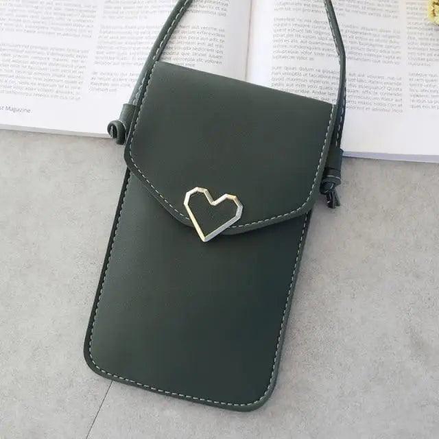 Women  Bag Shoulder Transparent Bag Card Holders Girl  Handbag Ladies PU Leather Clutch Phone Wallets Purse