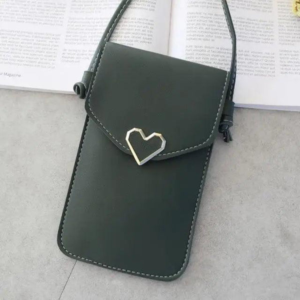 Women  Bag Shoulder Transparent Bag Card Holders Girl  Handbag Ladies PU Leather Clutch Phone Wallets Purse