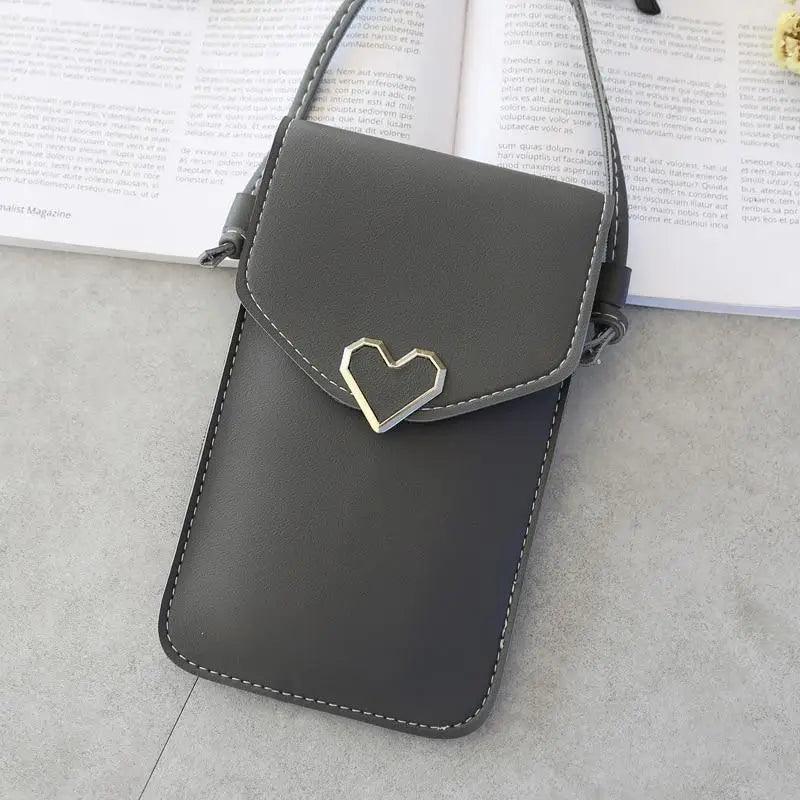 Women  Bag Shoulder Transparent Bag Card Holders Girl  Handbag Ladies PU Leather Clutch Phone Wallets Purse