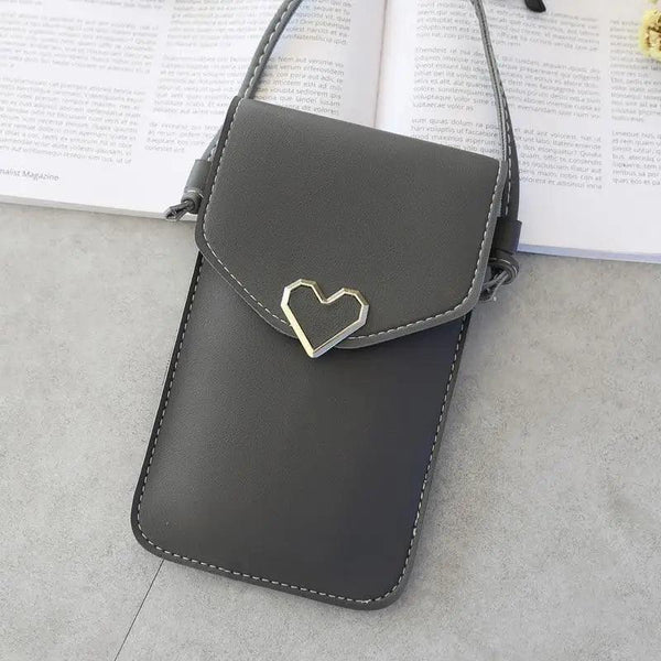 Women  Bag Shoulder Transparent Bag Card Holders Girl  Handbag Ladies PU Leather Clutch Phone Wallets Purse