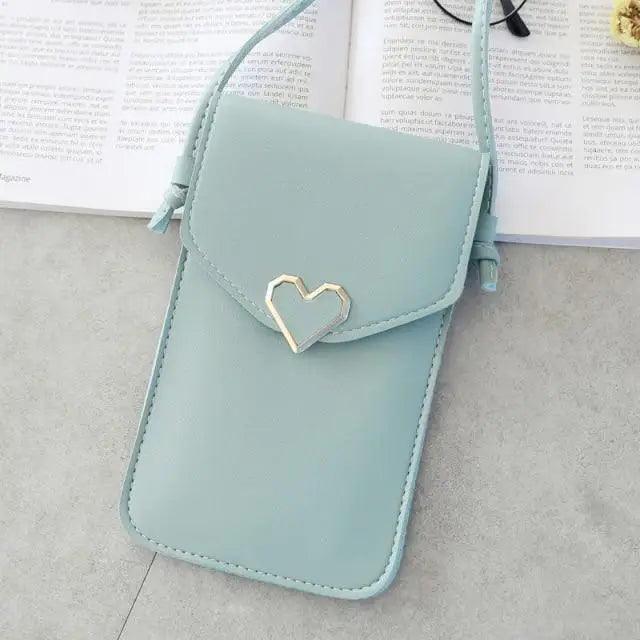 Women  Bag Shoulder Transparent Bag Card Holders Girl  Handbag Ladies PU Leather Clutch Phone Wallets Purse