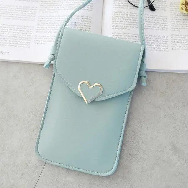 Women  Bag Shoulder Transparent Bag Card Holders Girl  Handbag Ladies PU Leather Clutch Phone Wallets Purse