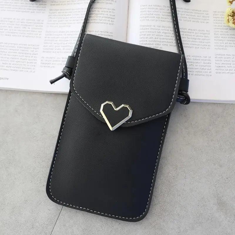 Women  Bag Shoulder Transparent Bag Card Holders Girl  Handbag Ladies PU Leather Clutch Phone Wallets Purse
