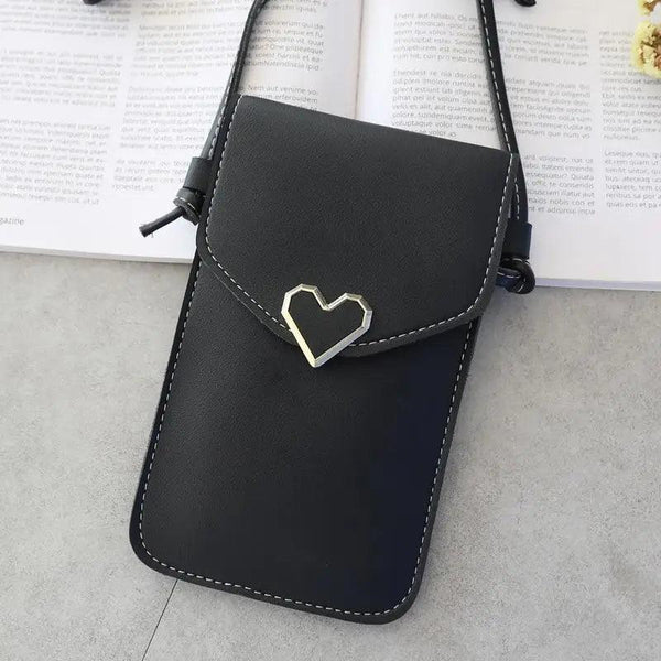 Women  Bag Shoulder Transparent Bag Card Holders Girl  Handbag Ladies PU Leather Clutch Phone Wallets Purse