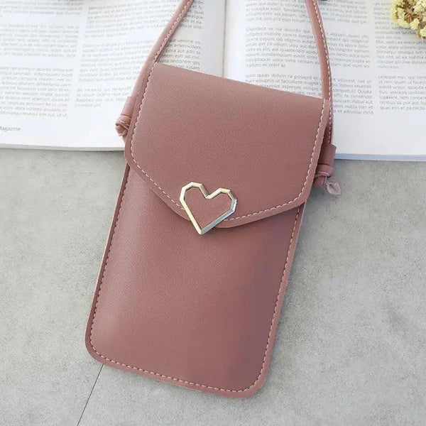 Women  Bag Shoulder Transparent Bag Card Holders Girl  Handbag Ladies PU Leather Clutch Phone Wallets Purse