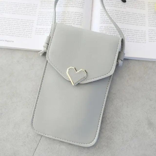 Women  Bag Shoulder Transparent Bag Card Holders Girl  Handbag Ladies PU Leather Clutch Phone Wallets Purse