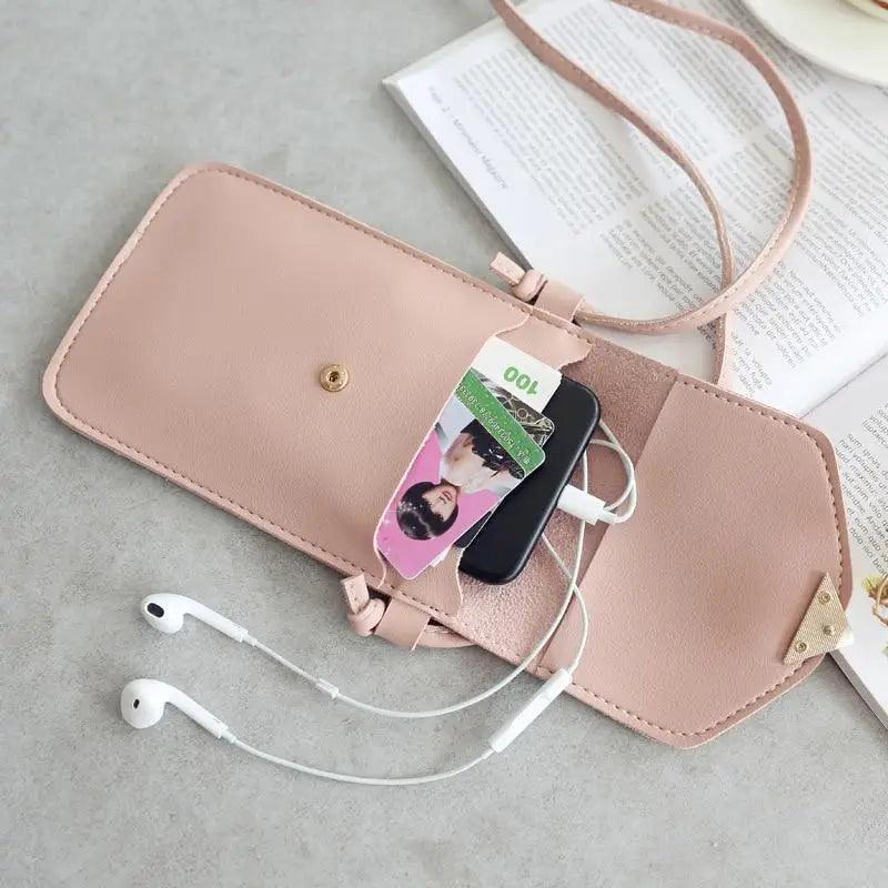 Women  Bag Shoulder Transparent Bag Card Holders Girl  Handbag Ladies PU Leather Clutch Phone Wallets Purse
