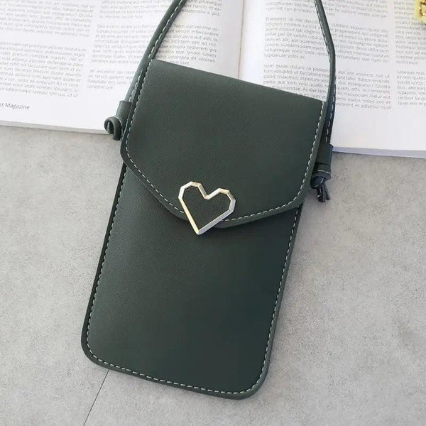 Women  Bag Shoulder Transparent Bag Card Holders Girl  Handbag Ladies PU Leather Clutch Phone Wallets Purse