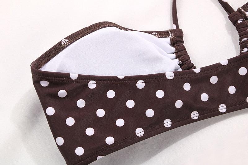 Women Bikini Set Solid Color Swimsuit Women Two Piece Swimsuit Swimwear Halter String Triangle Bikini Sets Women Hollow Out Bikinis String Swimwear Women Adjustable Bathing Suit