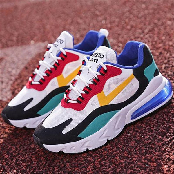 Women Casual Shoes Colorful Sneakers Flat Thick Sole Lightweight Air Cushion Gym Fashion Shoes Breathable Sport Air Fitness Walking Running Athletic Sneakers