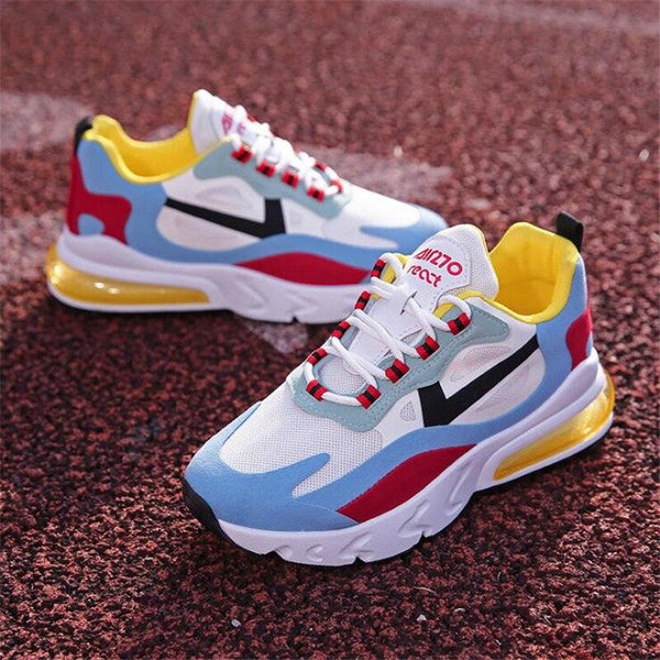 Women Casual Shoes Colorful Sneakers Flat Thick Sole Lightweight Air Cushion Gym Fashion Shoes Breathable Sport Air Fitness Walking Running Athletic Sneakers