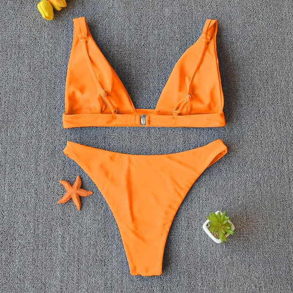 Women Charming Bikini Swimsuit Women Push Up Swimwear Two Piece Bikini Set Solid Color Bathing Suit Swim Suit Female Women Two Piece Bikini Swimsuit Halter Twist Front Bathing Suit Swimwear